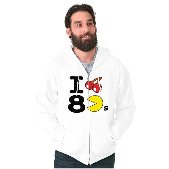 PACMAN I Love the 80s Cherry Fruit Zip Up Hoodie Men's Women's Brisco Brands M