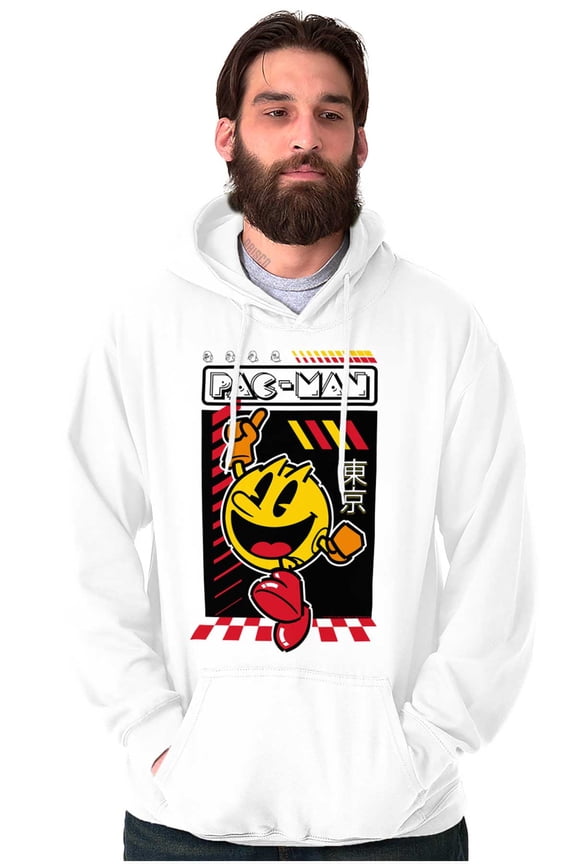 PACMAN Kanji Video Arcade Game Hoodie Sweatshirt Women Men Brisco Brands S
