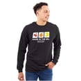 thumbnail image 1 of PACMAN Made in the 80s Vintage Long Sleeve TShirt Men Women Brisco Brands M, 1 of 6