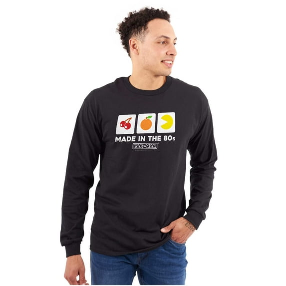 PACMAN Made in the 80s Vintage Long Sleeve TShirt Men Women Brisco Brands S