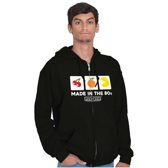 PACMAN Made in the 80s Vintage Zip Up Hoodie Men's Women's Brisco Brands S