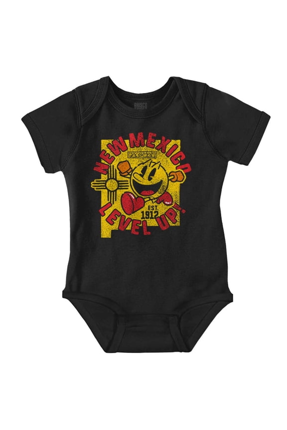PACMAN New Mexico State Levels Up Romper Boys or Girls Infant Baby Brisco Brands NB