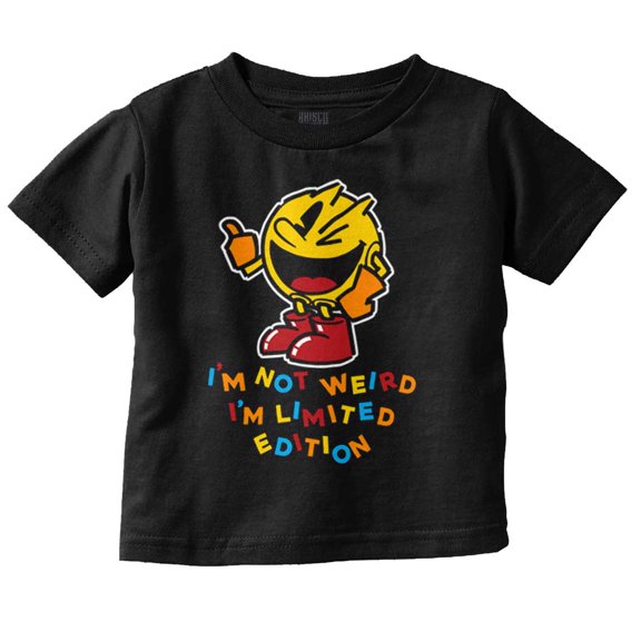 PACMAN Not Weird I'm Limited Edition Toddler Boy Girl T Shirt Infant Toddler Brisco Brands 2T