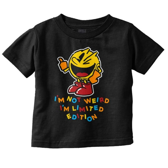 PACMAN Not Weird I'm Limited Edition Toddler Boy Girl T Shirt Infant Toddler Brisco Brands 6M