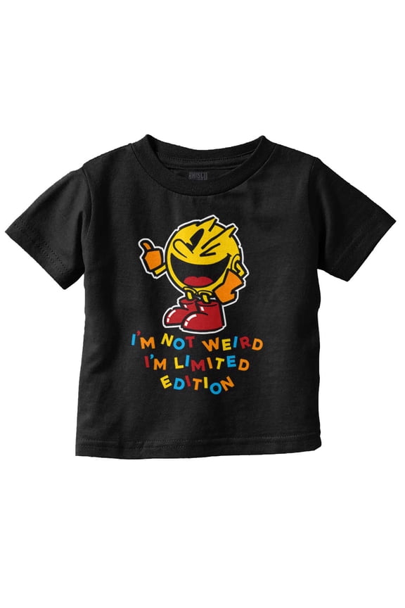 PACMAN Not Weird I'm Limited Edition Toddler Boy Girl T Shirt Infant Toddler Brisco Brands 6M
