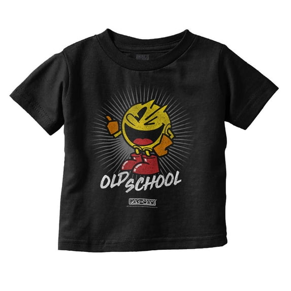 PACMAN Old School 1980s Video Game Toddler Boy Girl T Shirt Infant Toddler Brisco Brands 4T