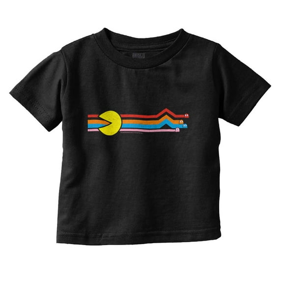 PACMAN Retro 80s Arcade Game Classic Toddler Boy Girl T Shirt Infant Toddler Brisco Brands 12M