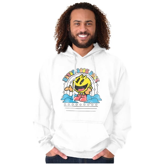 PACMAN Retro Never Look Back Hoodie Sweatshirt Women Men Brisco Brands M