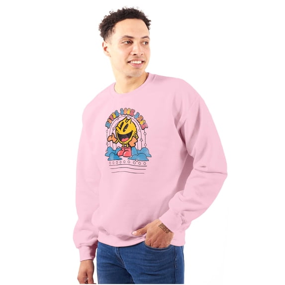 PACMAN Retro Never Look Back Sweatshirt for Men or Women Brisco Brands 2X