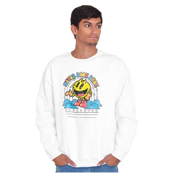 PACMAN Retro Never Look Back Unisex Plus Size Sweatshirt Brisco Brands 4X