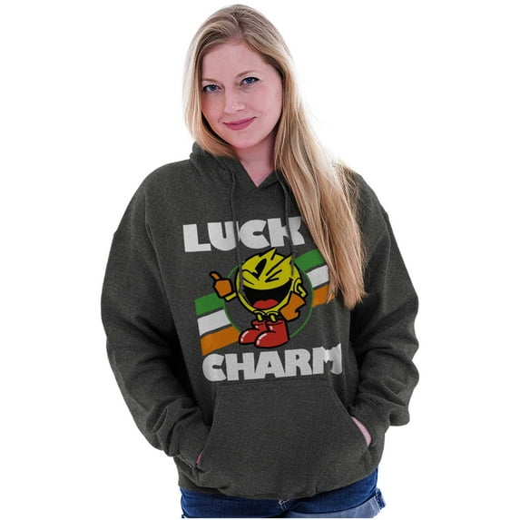 PACMAN Saint Paddys Lucky Charm Hoodie Sweatshirt Women Men Brisco Brands 4X