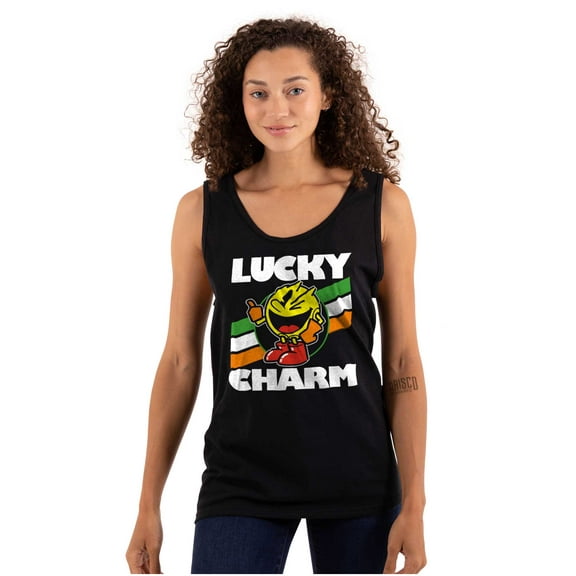 PACMAN Saint Paddys Lucky Charm Tank Top T Shirts Men Women Brisco Brands S