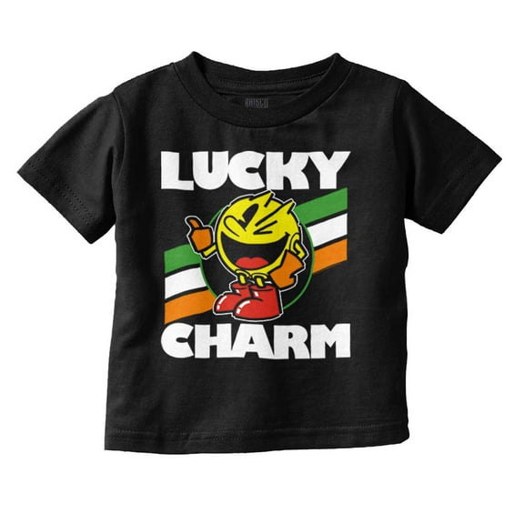 PACMAN Saint Paddys Lucky Charm Toddler Boy Girl T Shirt Infant Toddler Brisco Brands 12M