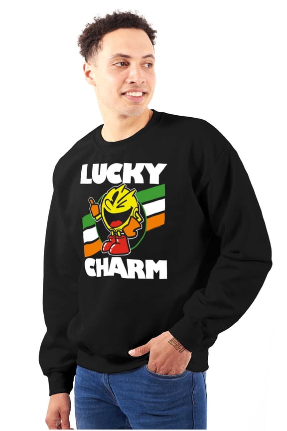PACMAN Saint Paddys Lucky Charm Unisex Plus Size Sweatshirt Brisco Brands 3X