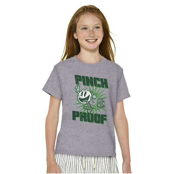 PACMAN Saint Paddys Pinch Proof Crewneck T Shirts Boy Girl Teen Brisco Brands X