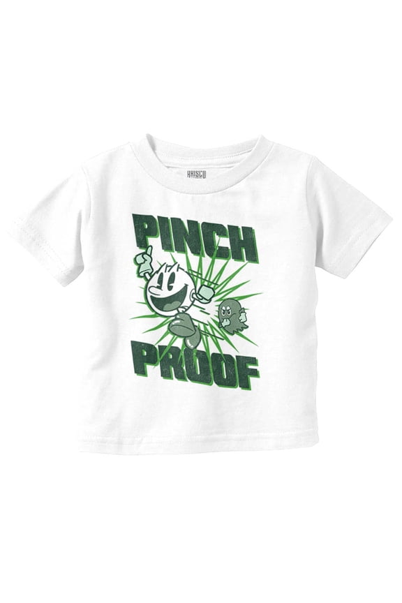 PACMAN Saint Paddys Pinch Proof Toddler Boy Girl T Shirt Infant Toddler Brisco Brands 6M