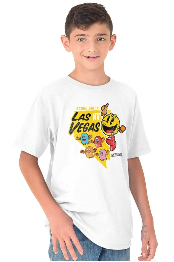 PACMAN Score Big in Las Vegas Nevada Crewneck T Shirts Boy Girl Teen Brisco Brands S