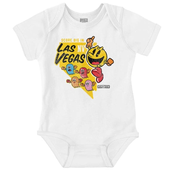 PACMAN Score Big in Las Vegas Nevada Romper Boys or Girls Infant Baby Brisco Brands NB