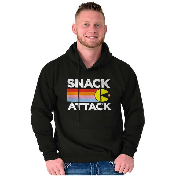 PACMAN Snack Attack Hungry Hangry Hoodie Sweatshirt Women Men Brisco Brands S