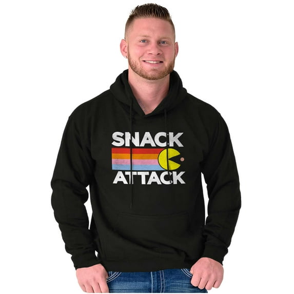 PACMAN Snack Attack Hungry Hangry Hoodie Sweatshirt Women Men Brisco Brands S