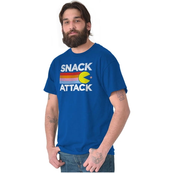 PACMAN Snack Attack Hungry Hangry Men's Graphic T Shirt Tees Brisco Brands L