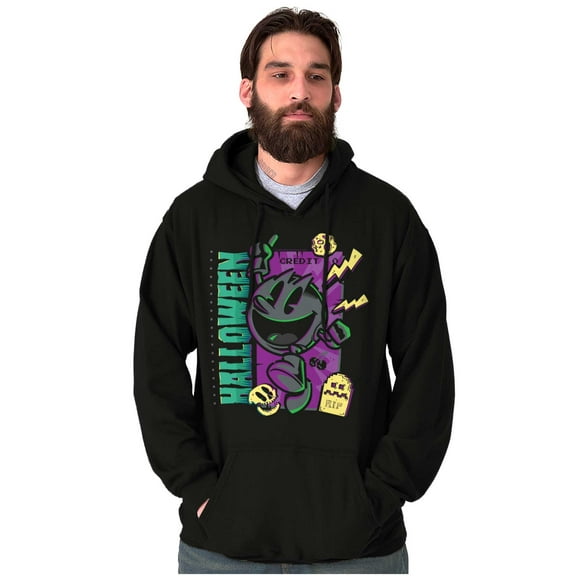 PACMAN Spooky Halloween Credit Hoodie Sweatshirt Women Men Brisco Brands S