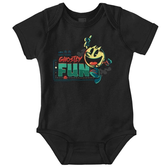 PACMAN Spooky Halloween Ghostly Fun Romper Boys or Girls Infant Baby Brisco Brands NB