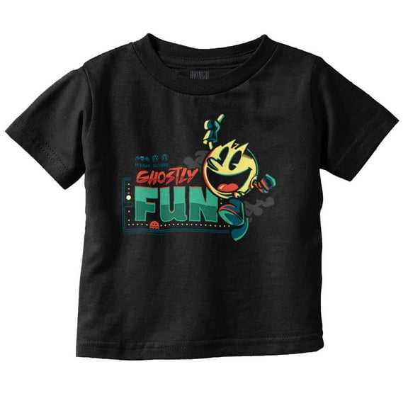 PACMAN Spooky Halloween Ghostly Fun Toddler Boy Girl T Shirt Infant Toddler Brisco Brands 6M