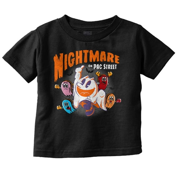 PACMAN Spooky Nightmare on Pac Street Toddler Boy Girl T Shirt Infant Toddler Brisco Brands 6M