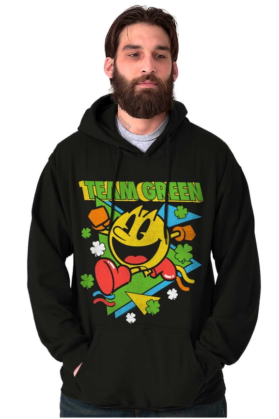 PACMAN St Paddys Clover Team Green Unisex Plus Size Hoodie Brisco Brands 4X