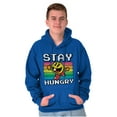 thumbnail image 1 of PACMAN Stay Hungry Funny Food Gamer Hoodie Sweatshirt Women Men Brisco Brands L, 1 of 6