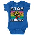 thumbnail image 1 of PACMAN Stay Hungry Funny Food Gamer Romper Boys or Girls Infant Baby Brisco Brands 18M, 1 of 7