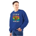thumbnail image 1 of PACMAN Stay Hungry Funny Food Gamer Unisex Plus Size Sweatshirt Brisco Brands 3X, 1 of 6