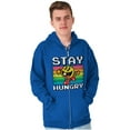 thumbnail image 1 of PACMAN Stay Hungry Funny Food Gamer Zip Up Hoodie Men's Women's Brisco Brands M, 1 of 6