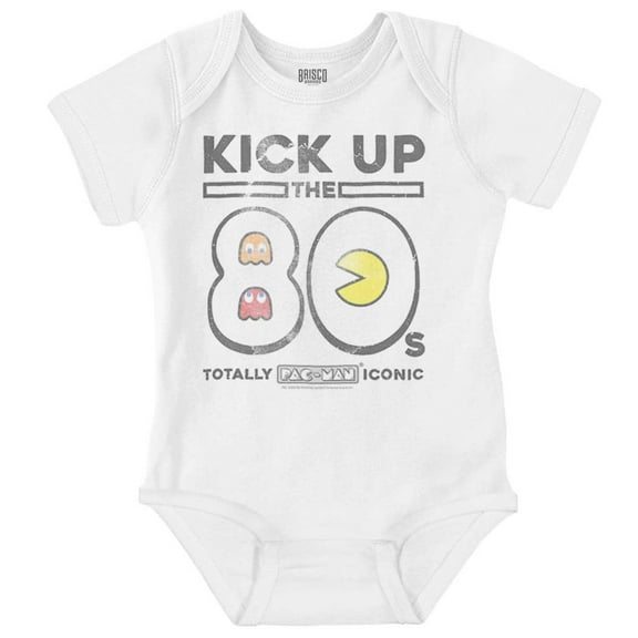 PACMAN Totally Iconic Kick Up the 80s Romper Boys or Girls Infant Baby Brisco Brands 18M