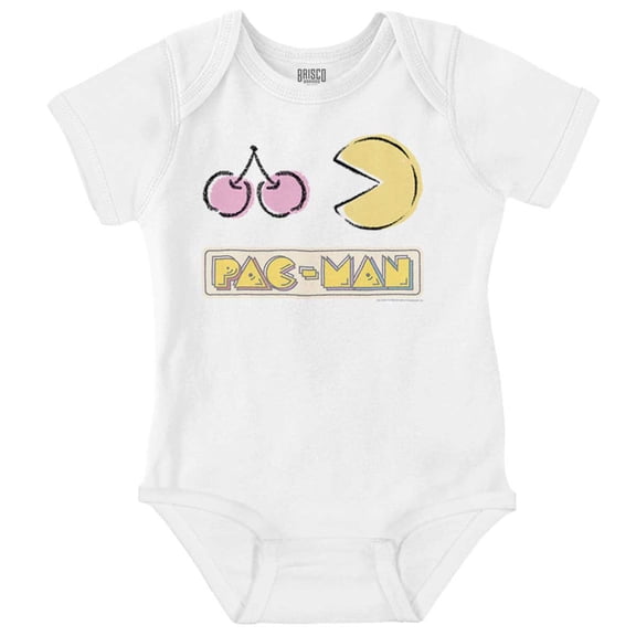 PACMAN Video Arcade Game Cherries Romper Boys or Girls Infant Baby Brisco Brands 18M