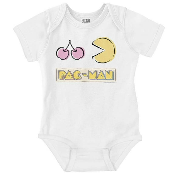 PACMAN Video Arcade Game Cherries Romper Boys or Girls Infant Baby Brisco Brands NB