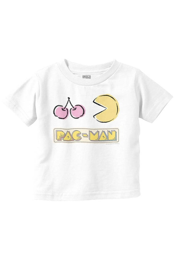 PACMAN Video Arcade Game Cherries Toddler Boy Girl T Shirt Infant Toddler Brisco Brands 5T
