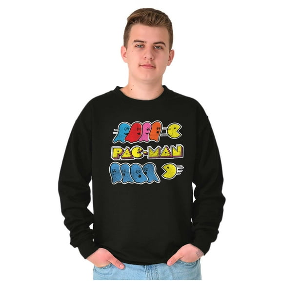 PACMAN Video Arcade Game Ghost Chase Sweatshirt for Men or Women Brisco Brands S