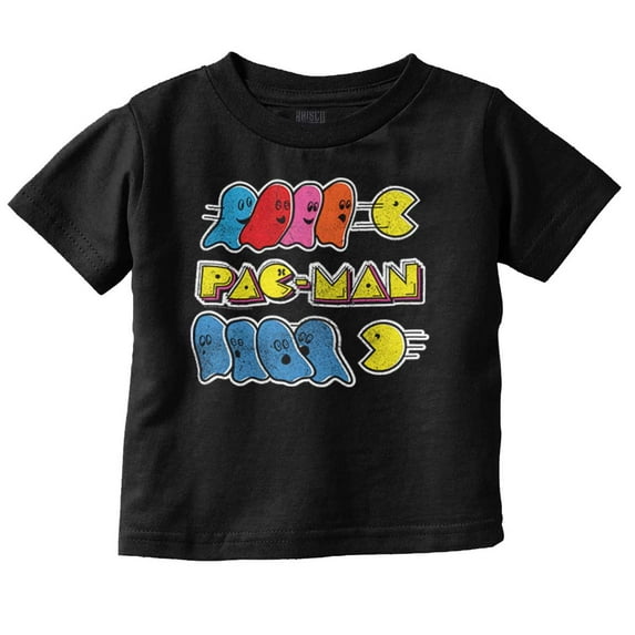 PACMAN Video Arcade Game Ghost Chase Toddler Boy Girl T Shirt Infant Toddler Brisco Brands 6M