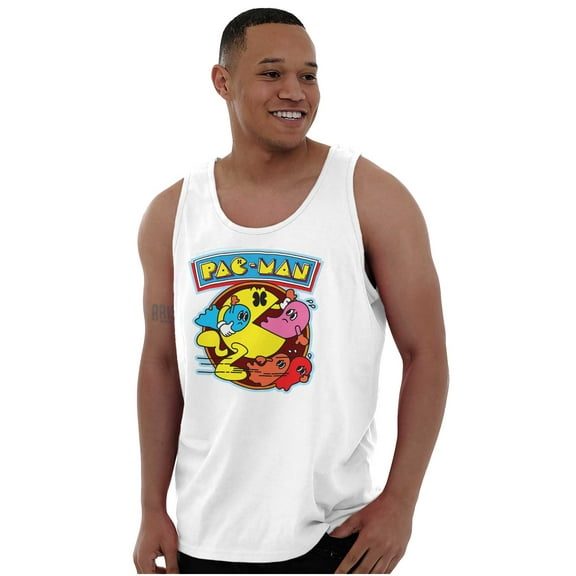 PACMAN Video Arcade Game Ghost Chomp Tank Top T Shirts Men Women Brisco Brands S