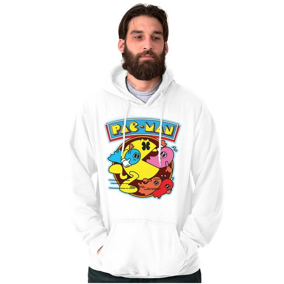 PACMAN Video Arcade Game Ghost Chomp Unisex Plus Size Hoodie Brisco Brands 3X