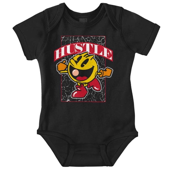 PACMAN Video Arcade Game Hustle Romper Boys or Girls Infant Baby Brisco Brands NB