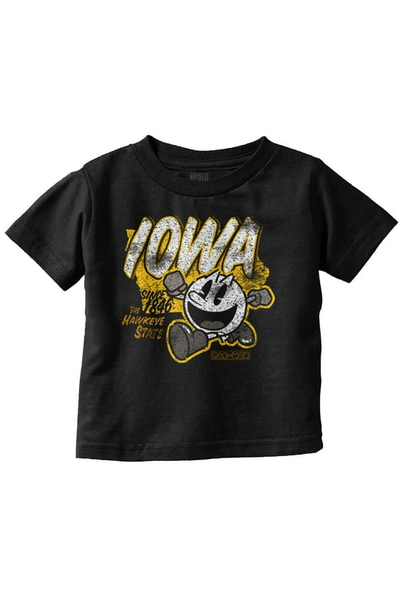 PACMAN Video Arcade Game Iowa State Toddler Boy Girl T Shirt Infant Toddler Brisco Brands 6M
