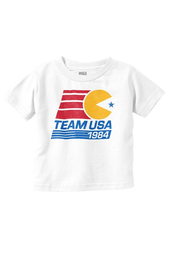 PACMAN Video Arcade Game Team USA Toddler Boy Girl T Shirt Infant Toddler Brisco Brands 6M