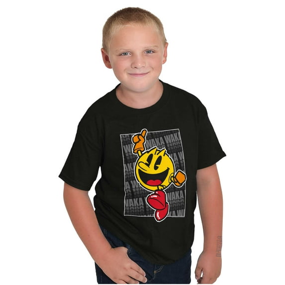 PACMAN Video Arcade Game Waka Waka Crewneck T Shirts Boy Girl Teen Brisco Brands S