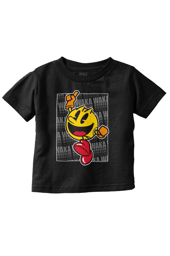 PACMAN Video Arcade Game Waka Waka Toddler Boy Girl T Shirt Infant Toddler Brisco Brands 4T