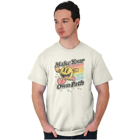 PACMAN Vintage Make Your Own Path Men's Graphic T Shirt Tees Brisco Brands S