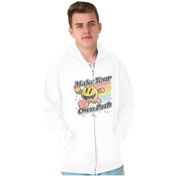 PACMAN Vintage Make Your Own Path Unisex Plus Size Zip Hoodie Brisco Brands 4X