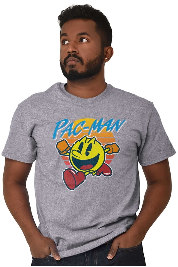 PACMAN Vintage Retro Video Game Men's Graphic T Shirt Tees Brisco Brands S